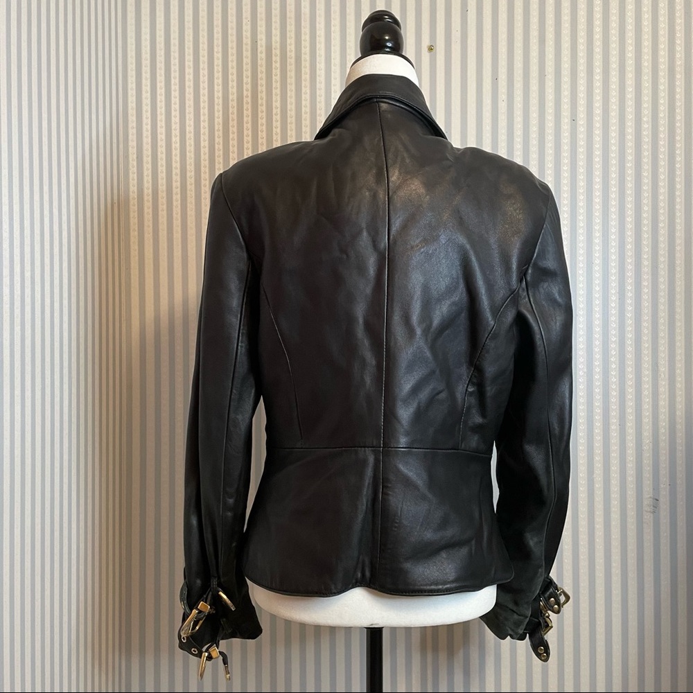 Danier Black Leather Buckle-Detail Jacket - Picture 4 of 9